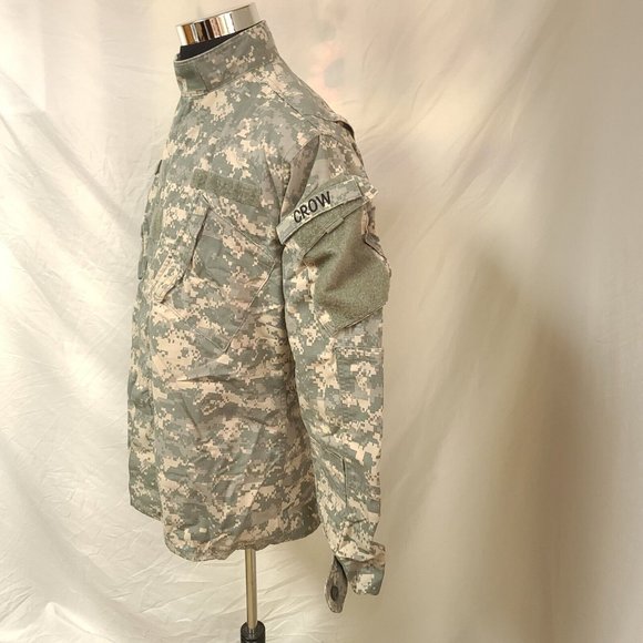 US Army Medium Long Digital Camo BDU Uniform Hunting Field Full Zip Jacket Shirt - Picture 7 of 12